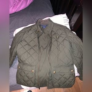 Size 12-14 unisex olive green polo jacket